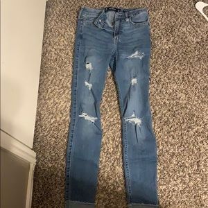 hollister blue skinny jeans